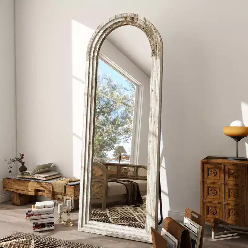 Miroirs pleine longueur rectangulaires avec dessus arrondi