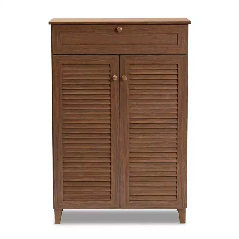 Meuble de rangement pour chaussures en bois avec tiroir et étagère