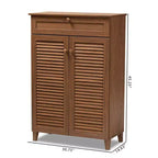 Meuble de rangement pour chaussures en bois avec tiroir et étagère