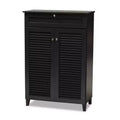 Shelf Wood Shoe Storage Cabinet with Drawer Coolidge - Baxton Studio