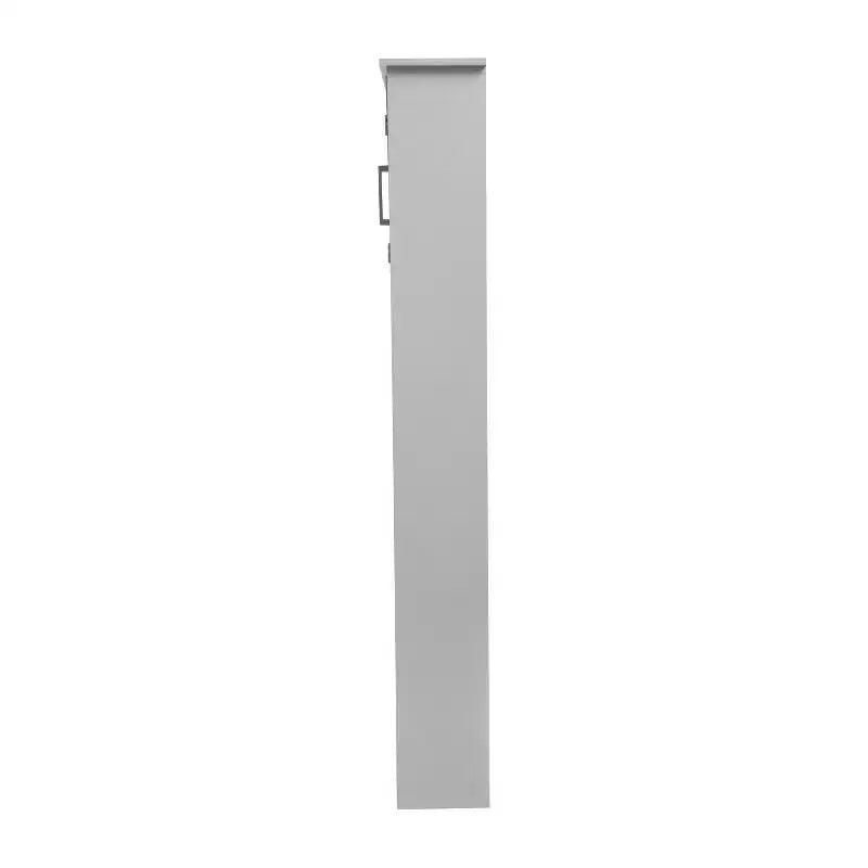 Meuble de rangement de salle de bain au-dessus des toilettes avec portes à fermeture magnétique, étagère réglable et étagère inférieure ouverte