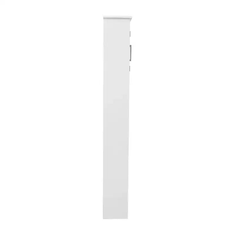 Meuble de rangement de salle de bain au-dessus des toilettes avec portes à fermeture magnétique, étagère réglable et étagère inférieure ouverte