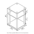 Table d'appoint/de chevet à 3 niveaux, montage facile, étagère multifonctionnelle ouverte pour salon et chambre