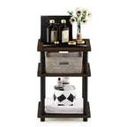 Table d'appoint/de chevet à 3 niveaux, montage facile, étagère multifonctionnelle ouverte pour salon et chambre