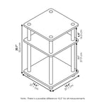 Table d'appoint/de chevet à 3 niveaux, montage facile, étagère multifonctionnelle ouverte pour salon et chambre