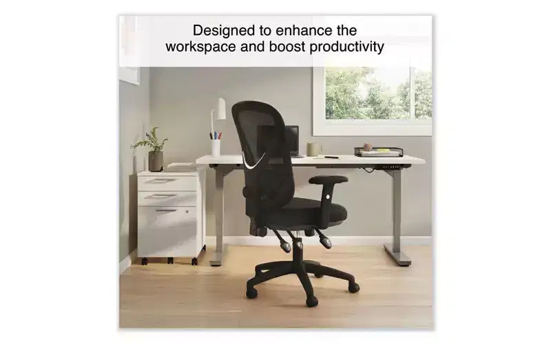 Chaise de travail multifonction, supporte jusqu'à 125 kg, hauteur d'assise de 38 à 48 cm, assise/dossier noir, piètement noir