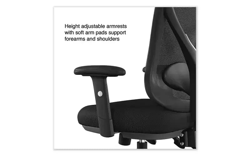Chaise de travail multifonction, supporte jusqu'à 125 kg, hauteur d'assise de 38 à 48 cm, assise/dossier noir, piètement noir