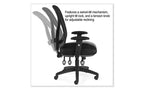 Chaise de travail multifonction, supporte jusqu'à 125 kg, hauteur d'assise de 38 à 48 cm, assise/dossier noir, piètement noir