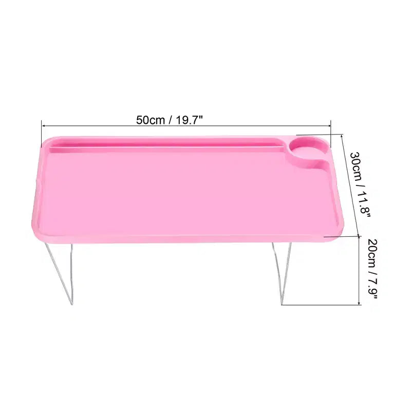 Table de lit multifonctionnelle pour ordinateur portable et petit-déjeuner avec pieds pliants