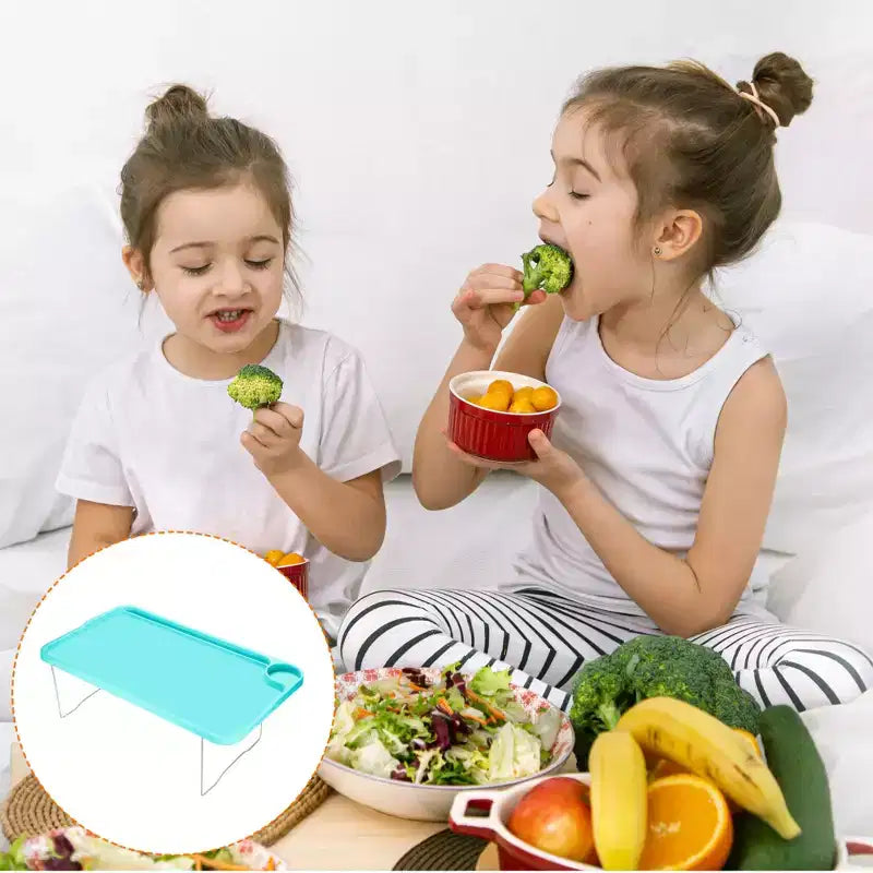 Table de lit multifonctionnelle pour ordinateur portable et petit-déjeuner avec pieds pliants