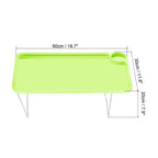 Table de lit multifonctionnelle pour ordinateur portable et petit-déjeuner avec pieds pliants