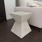 Table d'appoint contemporaine incrustée de coquillages
