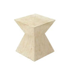 Table d'appoint contemporaine incrustée de coquillages