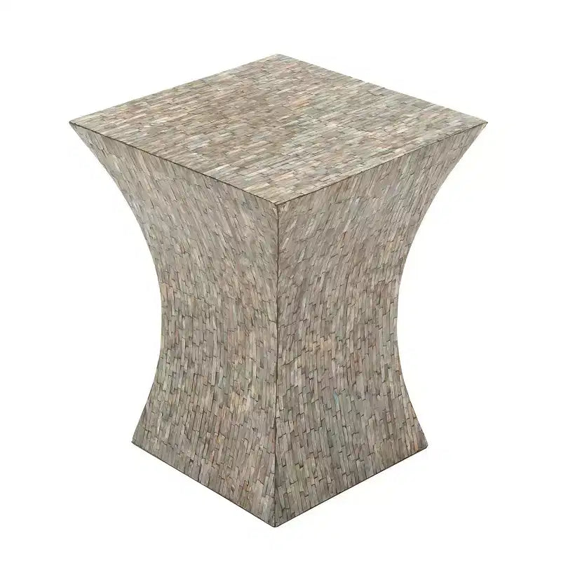 Table d'appoint contemporaine incrustée de coquillages