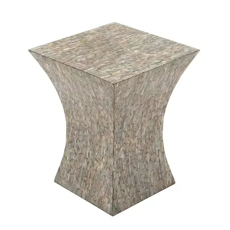 Table d'appoint contemporaine incrustée de coquillages