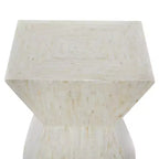 Table d'appoint contemporaine incrustée de coquillages