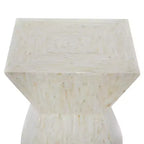 Table d'appoint contemporaine incrustée de coquillages