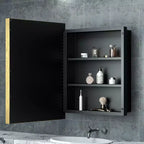 Armoire à pharmacie encastrée/en surface rectangulaire à cadre métallique de 21 po l x 27 po H avec miroir