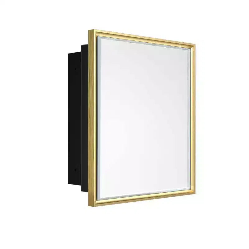 Armoire à pharmacie encastrée/en surface rectangulaire à cadre métallique de 21 po l x 27 po H avec miroir