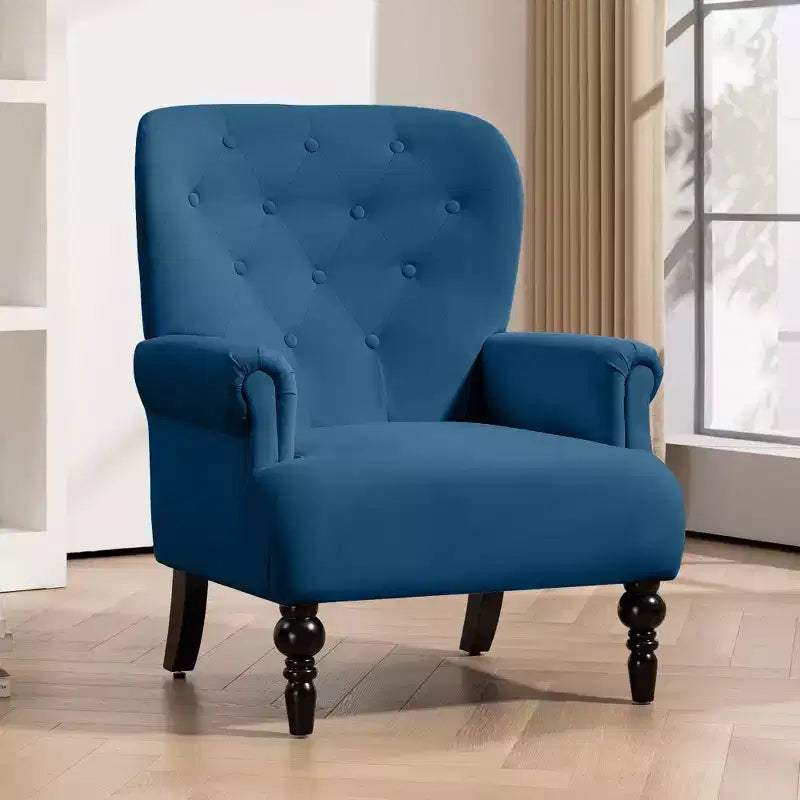 Hyleory 31'' Wide Velvet Wingback Chair