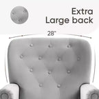 Fauteuil à oreilles en velours de 31 po de large