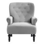 Fauteuil à oreilles en velours de 31 po de large