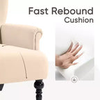 Fauteuil à oreilles en velours de 31 po de large