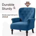 Fauteuil à oreilles en velours de 31 po de large