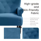 Fauteuil à oreilles en velours de 31 po de large