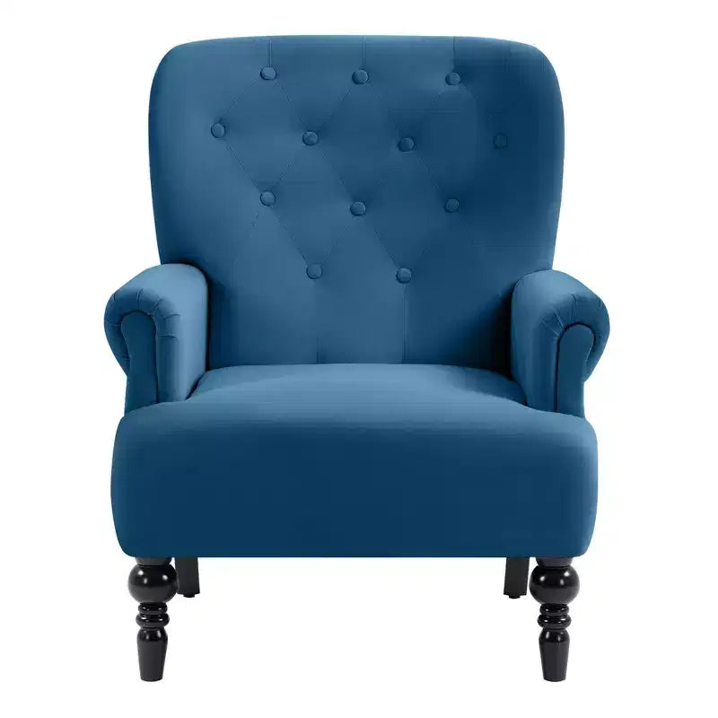 Fauteuil à oreilles en velours de 31 po de large