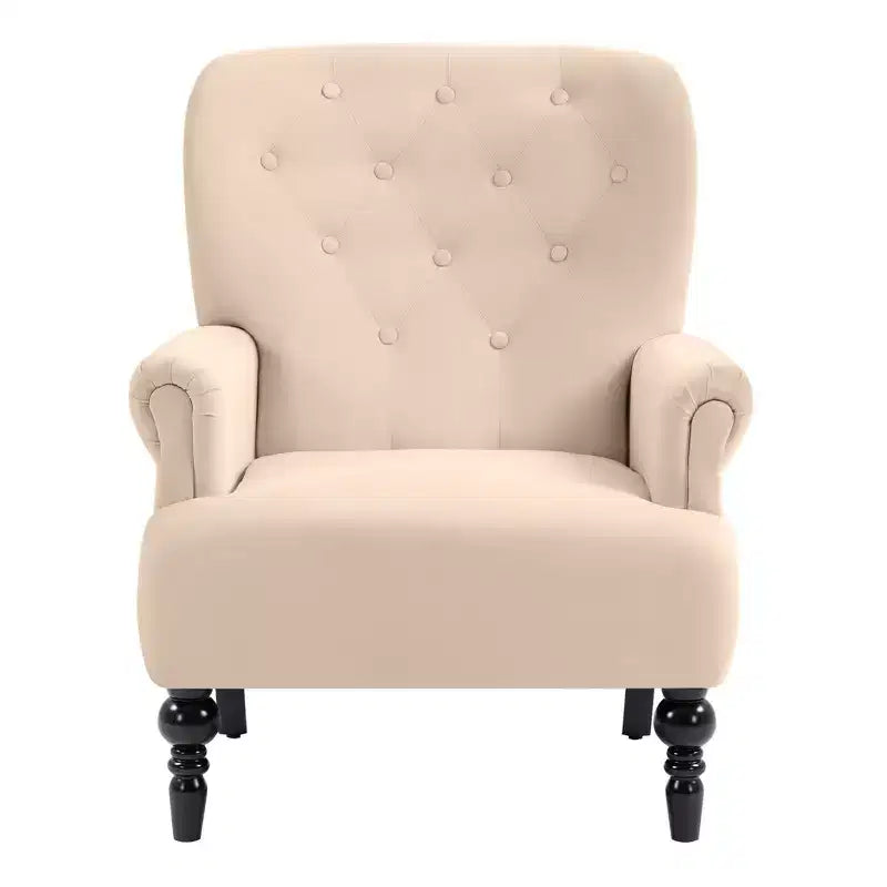 Fauteuil à oreilles en velours de 31 po de large