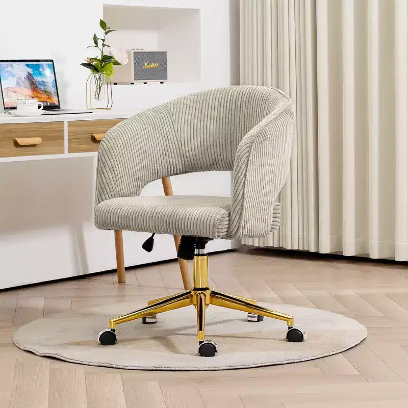 Hyleory Corduroy adjustable movable Task Office Chair