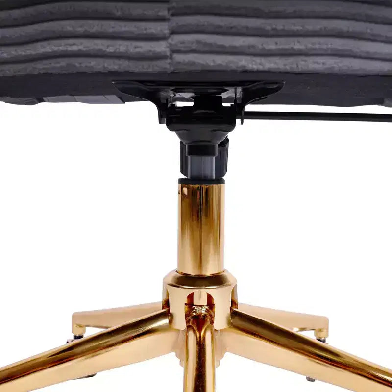 Chaise de bureau pivotante réglable en velours côtelé