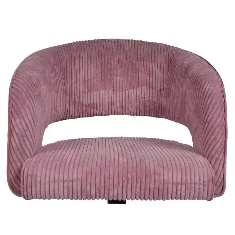 Chaise de bureau pivotante réglable en velours côtelé