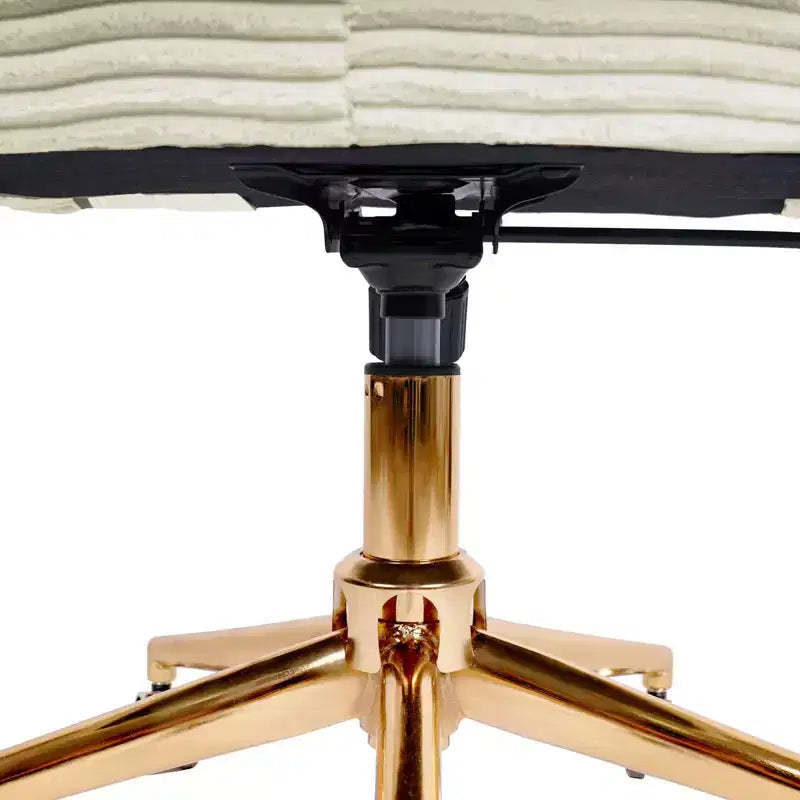 Chaise de bureau pivotante réglable en velours côtelé