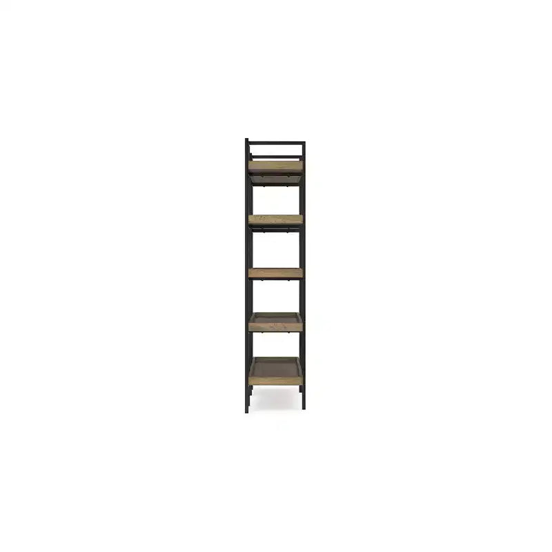 76 bibliothèques à 5 étagères, marron clair